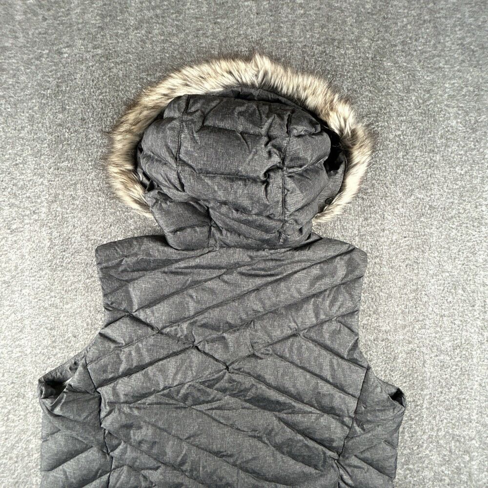 Eddie Bauer Down Vest Womens Sz 1X Faux Fur Detach Hood Puffer Lined Winter XL - Picture 4 of 9